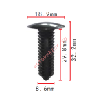 GM 10185925 натуральная клипса   8.6x29.8x18.9mm