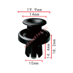 Honda 91505-TM8-003 клипса  10x14.1x19.7mm