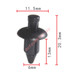 Honda 90116S7S003ZA бежевая клипса 6x13x11.5mm