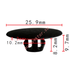 MITSUBISHI MU481187 клипса  10.2x8.2x25.9mm