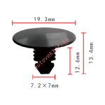 GM,FORD,CHRYSLER 20032850, 387258-S, 3861577 клипса  7.2x12.6x19.3mm