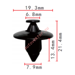 Honda, Nissan 91545SE00030W, 6384801G00, 91059FC010, 63848WA000 чер. кл. 7.9x13.4x19.3