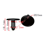 HONDA 91501-SNA-003 Клипса  7.3x15.8x20mm