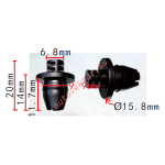 VW 8K0-868-307 Клипса  9.9x11.7x15.8mm