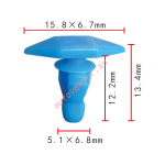 Nissan 01553-09311 клипса  6.8x12.2x15.8mm