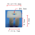 GM,CHRYSLER,VW 1370853, 6029501, 179-813-883 клипса  7.2x8.5x10.6mm  d3.5mm
