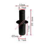 Mercedes A0009908492 клипса  6.1x11x10mm  d5mm