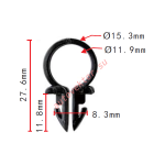 Фиксатор электропроводки 8.3x11.8x15.3mm  d11.9mm