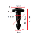 NISSAN 66820-88E00 клипса  4x15.1x10mm