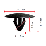 KIA /  Hyundai 81126-37010 клипса  11.2x14x26.1mm