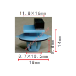 NISSAN клипса 8.7x8.8x18mm
