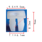 GM 380382 клипса  7.1x8.2x9.5mm  d2.8mm