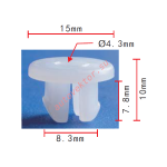 GM,SUZUKI,HONDA,MITSUISHI380370,MS480003,62698-V7000, 90668-SA5-003, MS480005клипса8.3x7.8x15mm d4.3