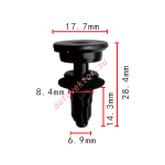Honda 90652-S0A-003 клипса  8.4x14.3x17.7mm
