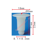 Toyota 90189-06003 клипса  8.2x21x18mm  d5mm