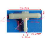 GM 3963228 коннектор  5.8x19.6x45.2mm  d3.2mm   d4.7mm