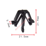 Toyota 90467-17004 клипса крепления решетки радиатора21.5x21.9x5.3mm