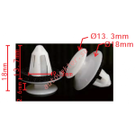 MERCEDES 0069884378 Клипса  9.3x13.7x18mm