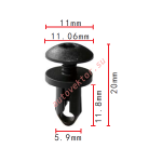 GM 22538102 клипса  5.9x11.8x11mm