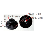 VW, AUDI, VAG N90757901 Клипса  9.6x8.7x21.7mm  d3.9mm