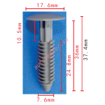 Ford W705955-S300 клипса  7.6x36x17.6mm