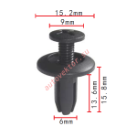 HONDA,NISSAN 90683-SA5-003, 01553-01203, 01553-03573, 90467-06153, 90409-06319 клипса 6x13.6x15.2mm