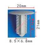 Toyota 6339926050 светло-серая клипса  8.5x19.5x20mm