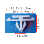 GM 11562563 клипса  13.2x15.3x32.2mm