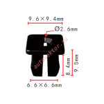 GM 16503329 клипса  6.6x8.4x9.6mm  d2.6mm