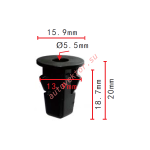 Toyota 90189-06214 клипса  14.3x18.7x15.9mm  d5.5mm