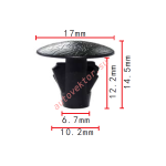 TOYOTA 90467-10107 клипса 10.2x12.2x17mm