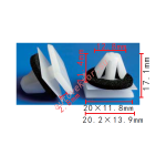 GM 91176726  Клипса  12.8x11.4x20.2mm