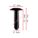 GM  15588078 клипса   8.4x33.3x19.4mm