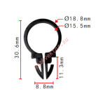 Фиксатор электропроводки 8.2x11.3x18.8mm  d15.5mm