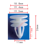 GM 15076791 клипса  11x117.1x19.4mm