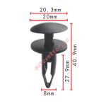 GM 21095797 клипса 8x27.9x20.3mm