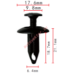 GM,FORD 10139822, 25680782, N808147Sклипса  6.4x18.7x17.6mm