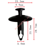 GM 25663903 клипса  6.4x25.5x25.3mm