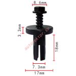 NISSAN  63844-01A99 клипса  9x19x18mm