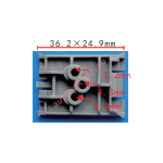 CITROEN-PEUGEOT  клипса  36.2x24.9mm  d3.3mm