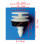GM 22646099  клипса  8x20.2x20.3mm