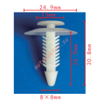 GM 10158124 клипса  8x25.9x24.9mm