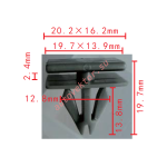 GM 25693852  клипса  12.8x13.8x20.2mm