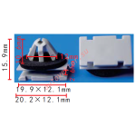 GM 11571175  Клипса  12x10.6x20.2mm