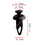 GM 22657634 клипса  6.3x17.6x11.8mm