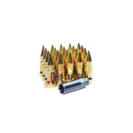 Комплект гаек M26B20 Ti-GD M12X1,25 Хром-Золото высота 80мм "Пика" (20 гайки + 1 ключ)
