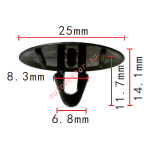 TOYOTA 90467-08124 клипса  8.3x11.7x25mm