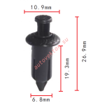 Toyota A9046707066P0, 9046707066E0, 904670706622, 9046707066A0, 9046707066P2, черная6.8x19.3x11