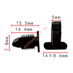 Mini Cooper 51711496621 клипса  7.8x14.4x14mm