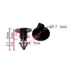 NISSAN 01553-0170U Клипса  8.9x20.3x17.6mm